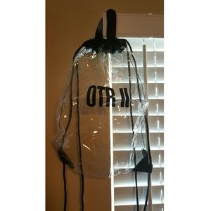 ON THE RUN II Clear Drawstring Cinch Backpack